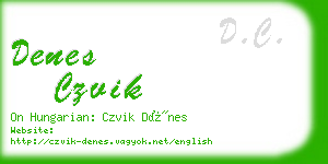 denes czvik business card